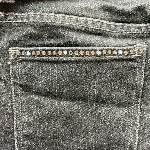 Platinum Black Jeans w/Rhinestones Size 1 Reg - Picture 6 of 10